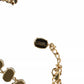 Dolce & Gabbana Gold Brass Link Chain Rose Petal Crystal Necklace Womens Necklace