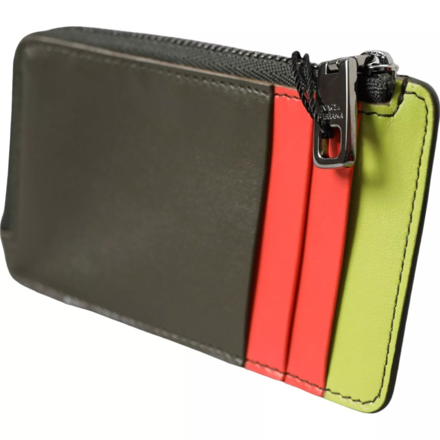 Dolce & Gabbana Multicolor Calfskin Leather Logo Card Holder Women Wallet Womens Wallet