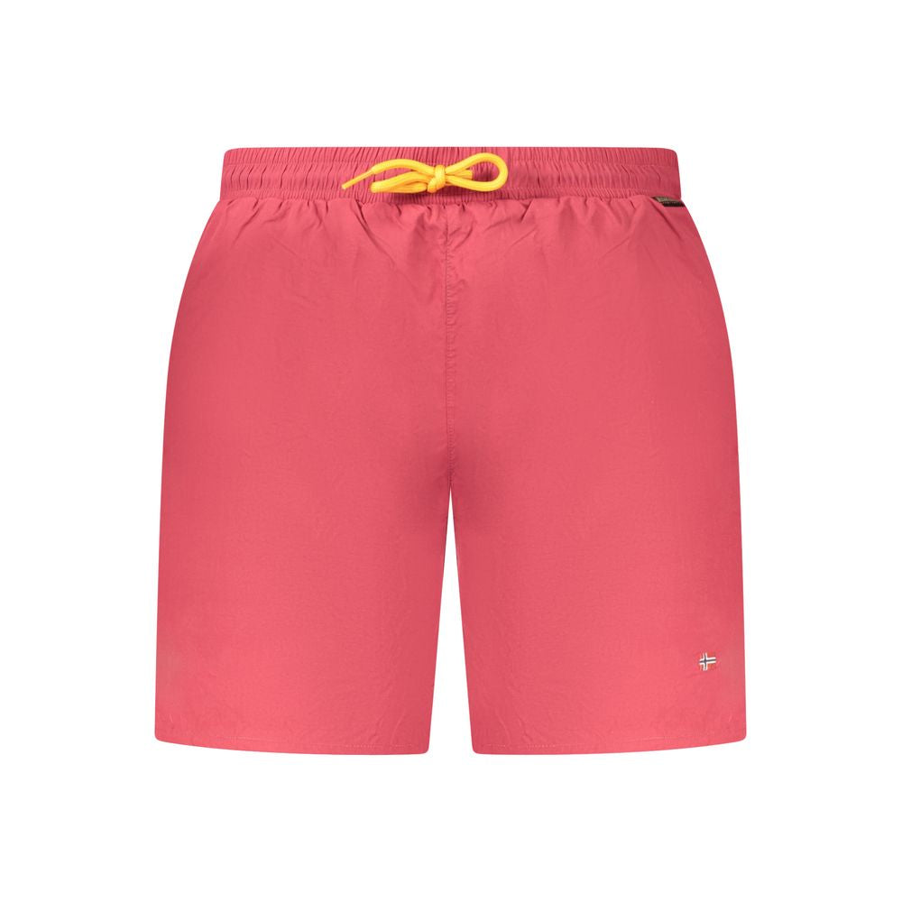 Napapijri Red Polyamide Swimwear Mens Swim
