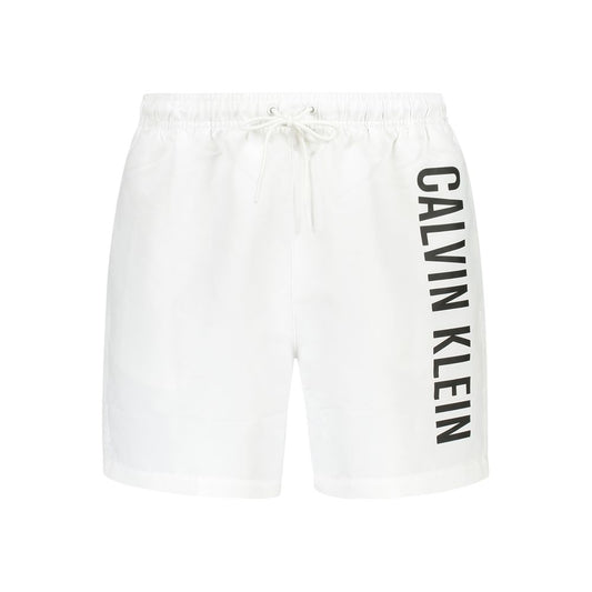 Calvin Klein White Polyester Swimwear Mens Swim