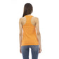 Just Cavalli Orange Viscose Tank Top