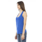 Just Cavalli Blue Viscose Tank Top