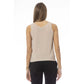 Baldinini Trend Beige Wool Tank Top