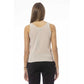 Baldinini Trend Beige Fabric Tank Top