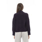 Alpha Studio Purple Merino Wool Cardigan