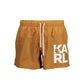 Karl Lagerfeld Marrone Polyester Men Swim Boxer