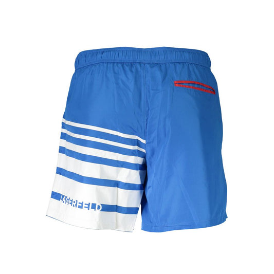 Karl Lagerfeld Azzurro Polyester Men's Swim Boxer Mens Shorts