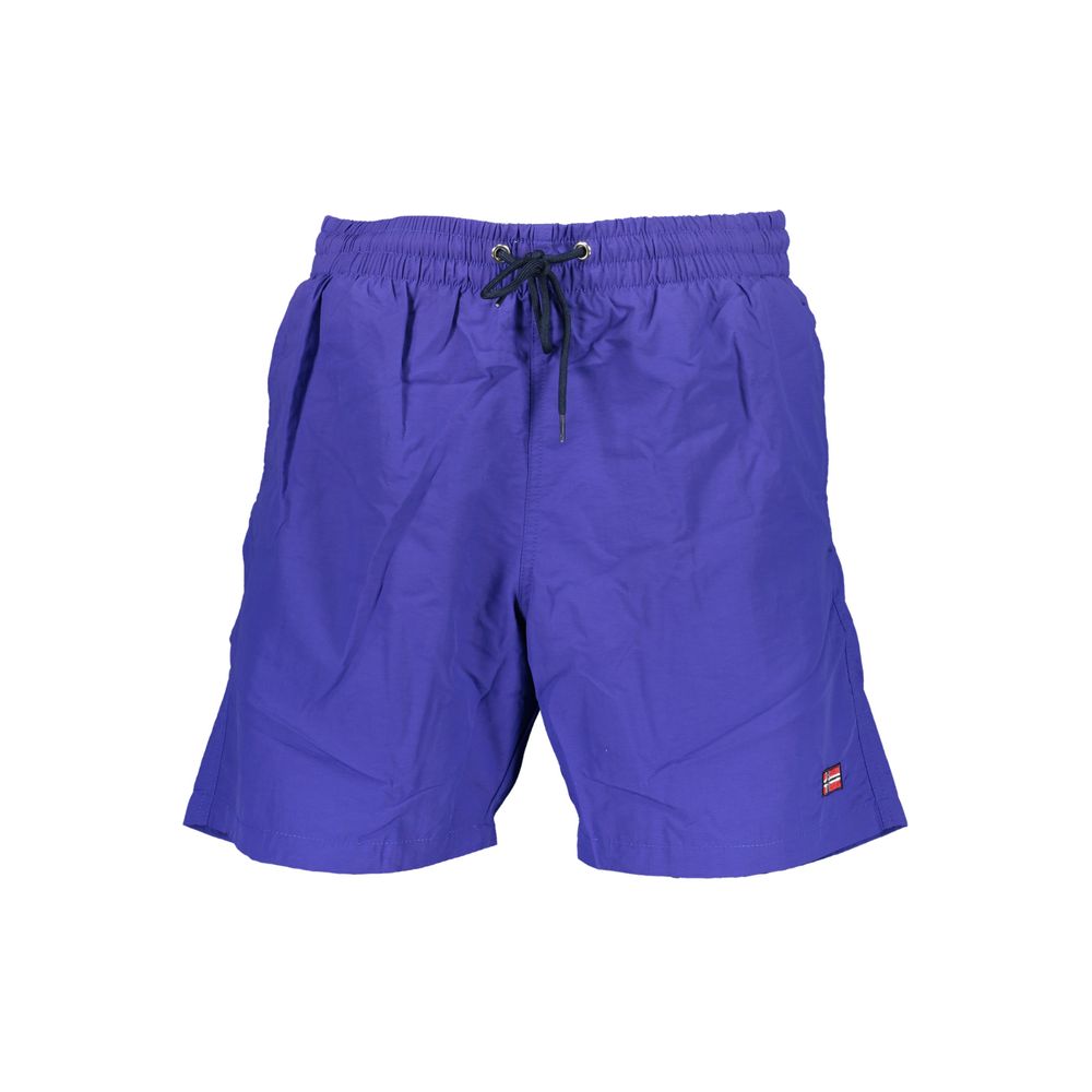 Norway 1963 Blu Poliammide Men's Swim Boxer Mens Shorts