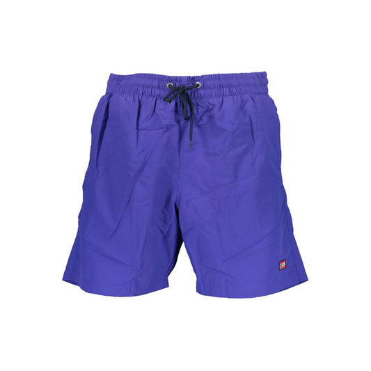 Norway 1963 Blu Poliammide Men's Swim Boxer Mens Shorts