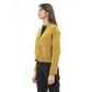 Alpha Studio Yellow Merino Wool Cardigan