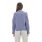 Alpha Studio Light Blue Merino Wool Cardigan