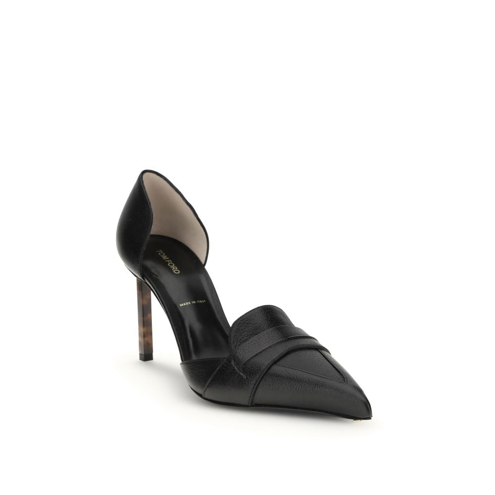 Tom Ford Black Leather High Heel Pumps