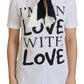 Dolce & Gabbana White Cotton LOVE Print Top Blouse T-shirt
