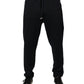 Dolce & Gabbana Blue Cotton Jogger Jogging Men Trouser Pants
