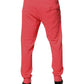 Dolce & Gabbana Neon Red Cotton Jogger Men Sweatpants Pants