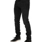 Dolce & Gabbana Black Cotton Skinny Men Denim Trouser Jeans