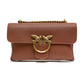 PINKO Brown Leather Love Boucle Riga Shoulder Bag Womens Shoulder Bag