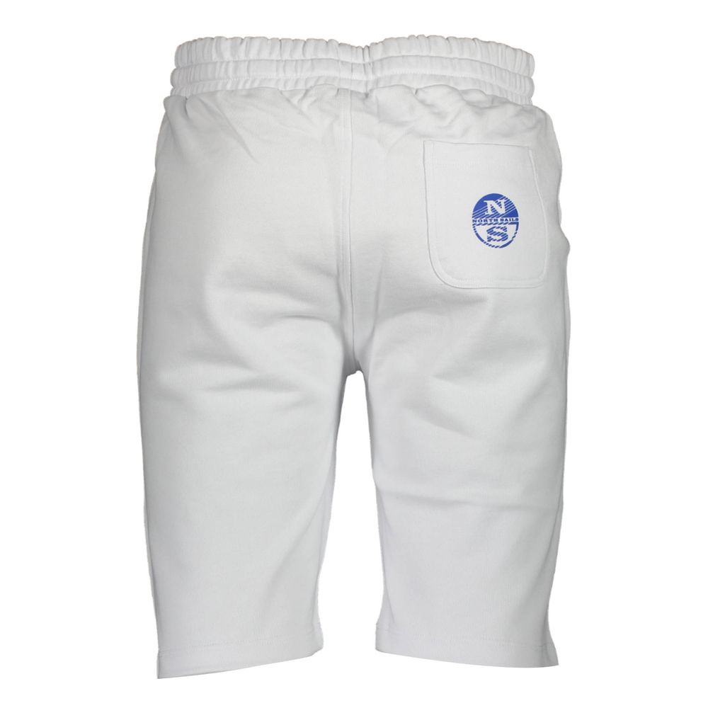 North Sails White Cotton Men's Sweatpant Mens Shorts