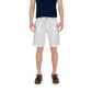 Borghese White Cotton Bermuda Shorts