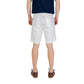 Borghese White Cotton Bermuda Shorts