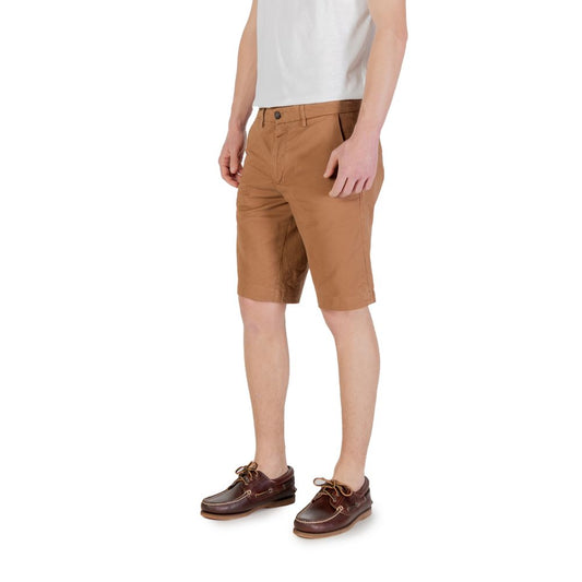 Borghese Beige Cotton Bermuda Shorts Mens Shorts