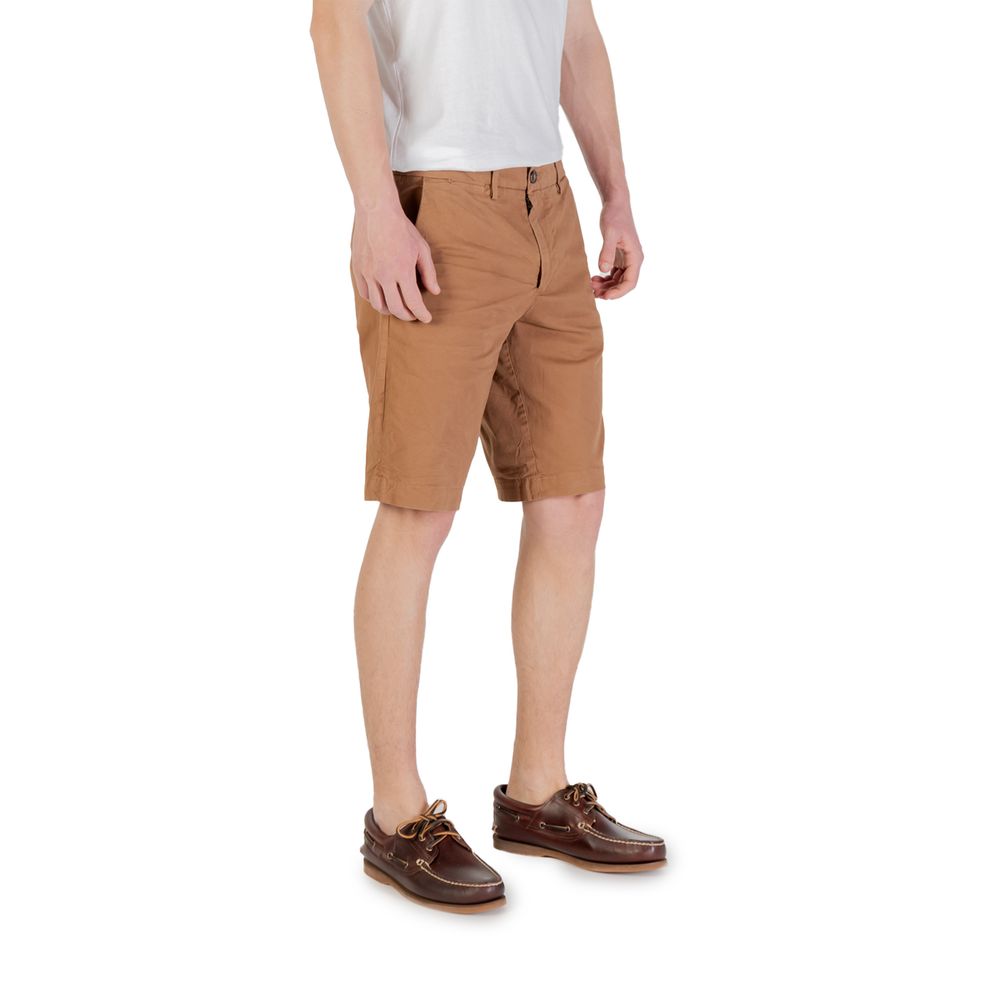 Borghese Beige Cotton Bermuda Shorts Mens Shorts