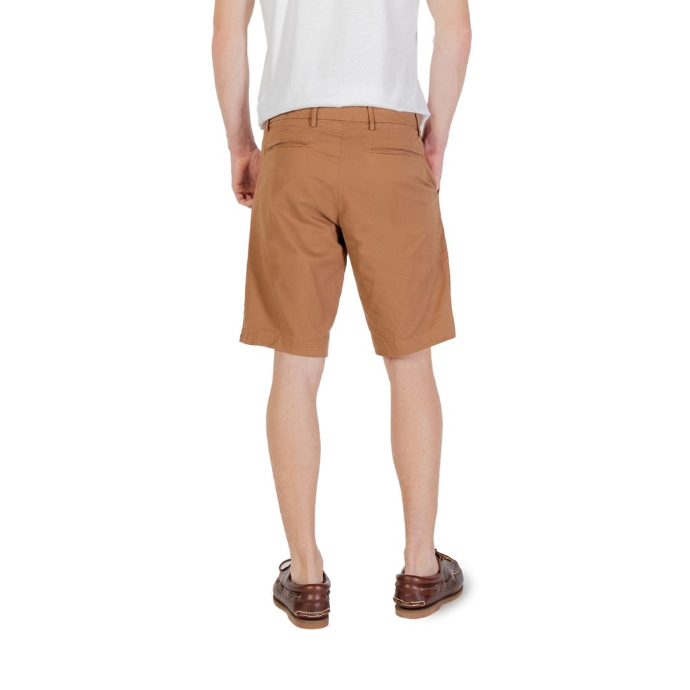 Borghese Beige Cotton Bermuda Shorts Mens Shorts