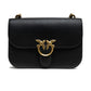PINKO Black Leather Love Bell Classic Shoulder Bag Womens Shoulder Bag