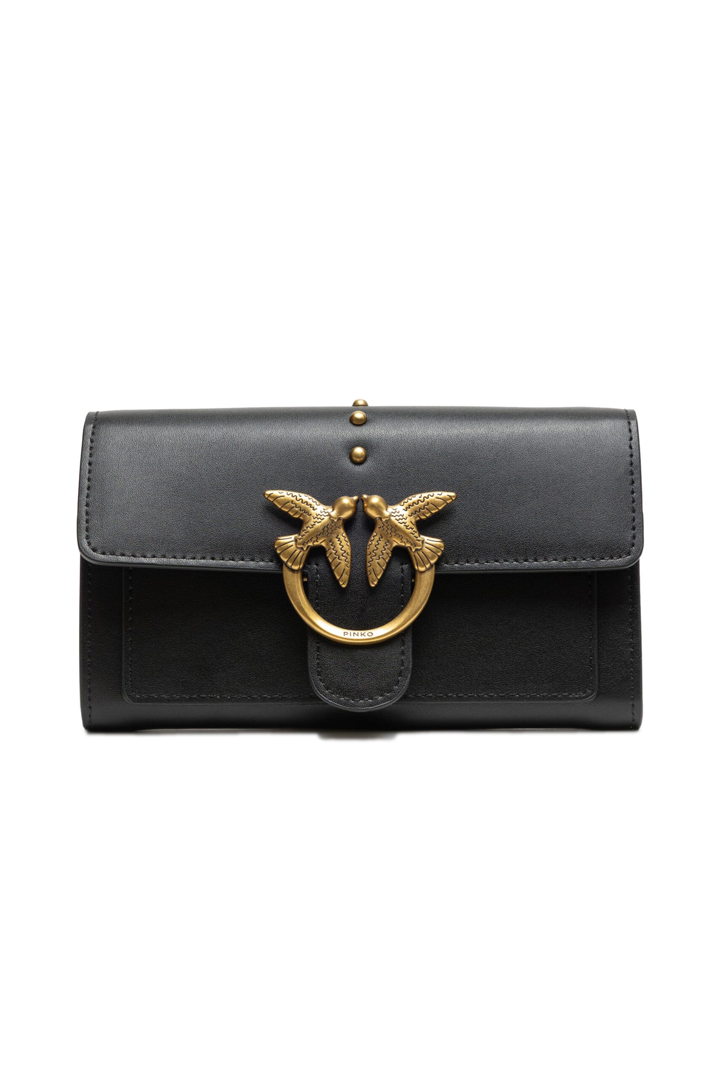 PINKO Black Mini Love Bag One Simply Womens Wallet