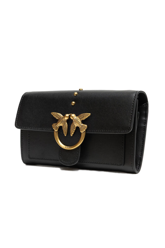 PINKO Black Mini Love Bag One Simply Womens Wallet