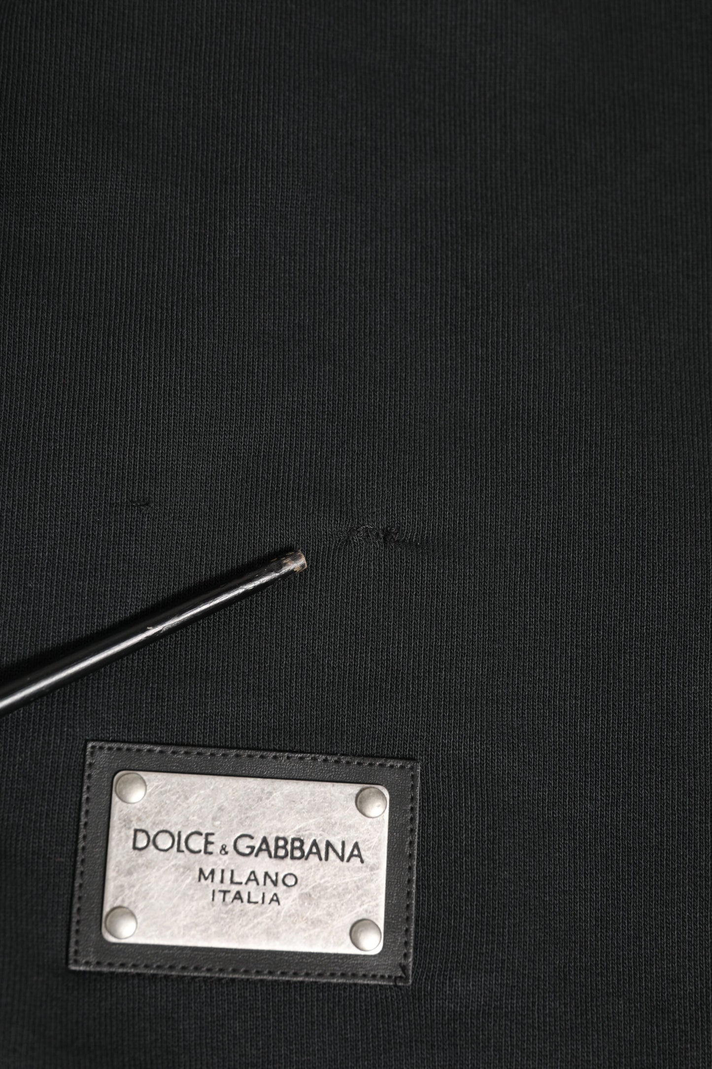 Dolce & Gabbana Black Logo Full Zip Hooded Men Sweatshirt Sweater