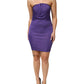 Cavalli Class Purple Viscose Elastane Strapless Bodycon Dress