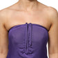 Cavalli Class Purple Viscose Elastane Strapless Bodycon Dress