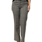 BENCIVENGA Gray Wool Blend Plaid Straight Leg Velvet Waist Pants