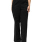 BENCIVENGA Black Wool Blend Pinstripe Straight Leg Pants