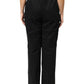 BENCIVENGA Black Wool Blend Pinstripe Straight Leg Pants