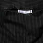 BENCIVENGA Black Wool Blend Pinstripe Straight Leg Pants