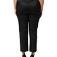 BENCIVENGA Black Cotton Blend Cropped Straight Leg Pants
