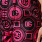 Dolce & Gabbana Pink Black Silk Logo Print DG Pattern Shorts