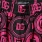 Dolce & Gabbana Pink Black Silk Logo Print DG Pattern Shorts