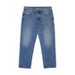Diesel Blue Cotton Relaxed Fit Jeans