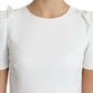 Dolce & Gabbana White Viscose Acetate Short Sleeve Blouse Top