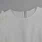 Dolce & Gabbana White Viscose Acetate Short Sleeve Blouse Top