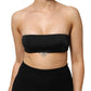 Dolce & Gabbana Black Nylon Blend Bandeau Strapless Tube Top