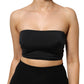 Dolce & Gabbana Black Nylon Blend Bandeau Strapless Tube Top