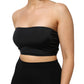 Dolce & Gabbana Black Nylon Blend Bandeau Strapless Tube Top