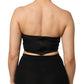 Dolce & Gabbana Black Nylon Blend Bandeau Strapless Tube Top