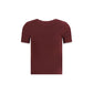 Courrèges Bordeaux Cotton T-Shirt