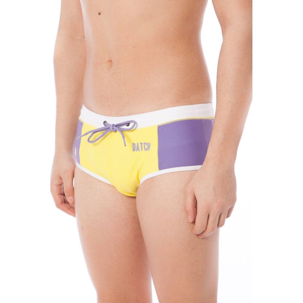 Datch Yellow Elastane Swimwear Mens Swim