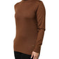Dolce & Gabbana Brown Cashmere Turtle Neck Pullover Sweater